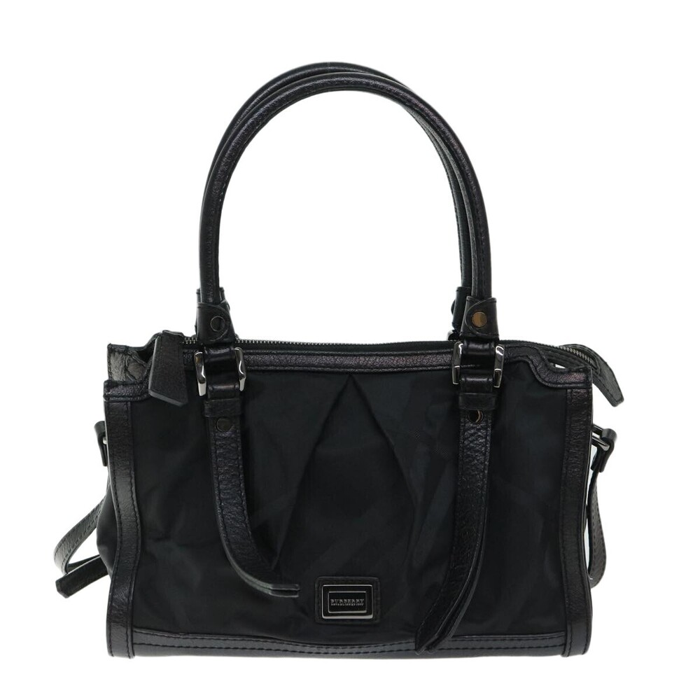 Burberry Zip Top Shoulder Nylon and Leather